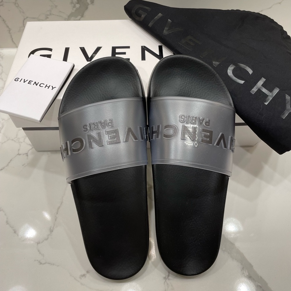 Givenchy Paris Women's Logo Pool Slides 10 US/ 40 EU